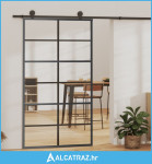Klizna vrata s priborom ESG staklo i aluminij 102 x 205 cm - NOVO