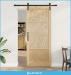 Klizna vrata Prirodna 86 x 211 cm Masivna borovina - NOVO