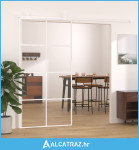 Klizna vrata od stakla ESG i aluminija 102,5 x 205 cm bijela - NOVO