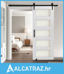 Klizna vrata štale, 762 x 2134 mm, visokočvrsta MDF ploča i staklo, vr