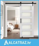 Klizna vrata štale, 914 x 2134 mm, visokočvrsta MDF ploča i staklo, vr
