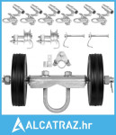 Komplet za klizna vrata, komplet okova za rolo vrata 6” C-tip, nosač k