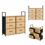 ModernHome GIC-C105-19 – Komoda sa 6 platnenih ladica, metalni okvir,