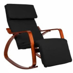 ModernHome TXRC-03 Walnut – Stolica za ljuljanje s podesivim osloncem