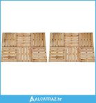 Podne pločice 12 kom 50 x 50 cm drvene smeđe - NOVO