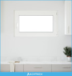 Prozor za podrum RISOR 100 x 60 cm PVC i staklo Antracit - NOVO
