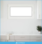 Prozor za podrum RISOR 110 x 60 cm PVC i staklo Bijela - NOVO