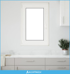 Prozor za podrum RISOR 60 x 100 cm PVC i staklo Bijela - NOVO