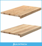 Prozorske klupice 2 kom 70x40x2 cm netretirane masivne hrast - NOVO