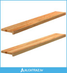 Prozorske klupice 2 kom svijetlosmeđe 140x20x2 cm masivne hrast - NOVO