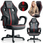 Sofotel Master 242701 gaming stolica s funkcijom ljuljanja – crveno-cr