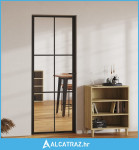 Unutarnja vrata od stakla ESG i aluminija 76 x 201,5 cm crna - NOVO