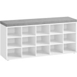 VASAGLE LHS15WT-Elegantna klupa i organizator za obuću