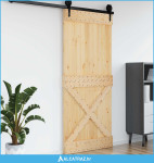 Vrata NARVIK Prirodna 100 x 210 cm Čvrsta borovina - NOVO