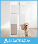 Vrata za pse za klizna staklena vrata, 75 7/8"-80 11/16" pod
