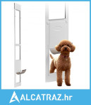 Vrata za pse za klizna staklena vrata, podesiva visina 2311-2439 mm, o
