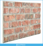Zidne panele 10 pcs Crvena 100 x 50 cm EPS pjena - NOVO