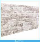 Zidne panele 10 pcs Svijetlo siva i bijela. 100 x 50 cm - NOVO