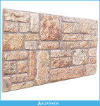 Zidne panele 10 pcs Svijetlo smeđa i bijela 100 x 50 cm - NOVO