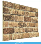 Zidne panele 10 pcs Tamni pijesak 100 x 50 cm EPS pjena - NOVO