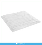 Zidne panele 48 pcs Bijeli Kamen 50 x 50 cm XPS pjena - NOVO