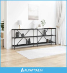 Kafić Crni Hrast 200x30x75 cm Proizvedeno drvo i čelik - NOVO