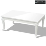 Klupski stolić 100 x 60 x 42 cm visoki sjaj bijeli - 100 x 60 x 42 cm
