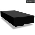 Klupski Stolić Visoki Sjaj Crna boja - Crna 115 cm