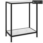 Konzolni stol bijeli 60 x 35 x 75 cm od kaljenog stakla - Bijela 60 x