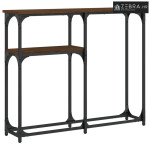 Konzolni stol boja hrasta 90 x 22,5 x 75 cm konstruirano drvo - Smeđi