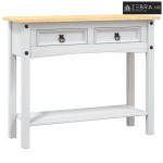 Konzolni stol borovina meksički stil Corona bijeli 90x34,5x73cm - Bije