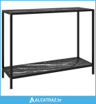 Konzolni stol crni 100 x 35 x 75 cm od kaljenog stakla - NOVO