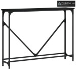 Konzolni stol crni 102 x 22,5 x 75 cm od konstruiranog drva - Crna