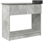 konzolni stol s ladicama beton sivi 85,5x38,5x74,5 cm - Beton siva