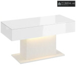 LED stolić za kavu s prostorom za pohranu, visoki sjaj, moderan, 2 lad