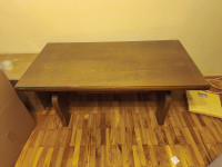 Stolić hrast sa staklom