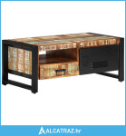 Stolić za kavu 100 x 50 x 41 cm od masivnog obnovljenog drva - NOVO