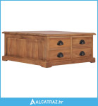 Stolić za kavu 68 x 68 x 30 cm od masivne tikovine - NOVO