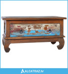 Stolić za kavu 80 x 50 x 40 cm od obnovljene tikovine - NOVO