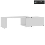 Stolić za kavu bijeli 150 x 50 x 35 cm od konstruiranog drva - Bijela