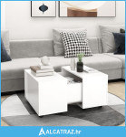 Stolić za kavu bijeli 60 x 60 x 38 cm od iverice - NOVO