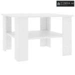 Stolić za kavu bijeli 60 x 60 x 42 cm od konstruiranog drva