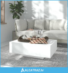 Stolić za kavu bijeli 85 x 55 x 31 cm od iverice - NOVO