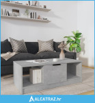 Stolić za kavu boja betona 102x50x36 cm konstruirano drvo - NOVO