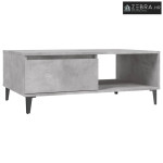 Stolić za kavu boja betona 90 x 60 x 35 cm konstruirano drvo - Beton s