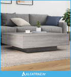 Stolić za kavu boja hrasta 100x100x31 cm konstruirano drvo - NOVO