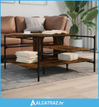 Stolić za kavu boja hrasta 100x100x48,5 cm konstruirano drvo - NOVO