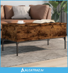 Stolić za kavu boja hrasta 100x50x45 cm od drva i metala - NOVO