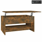 Stolić za kavu boja hrasta 80x50x40 cm konstruirano drvo - Dimljeni hr