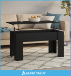 Stolić za kavu crni 101x49x52 cm od konstruiranog drva - NOVO